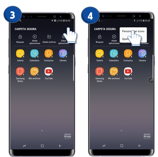 Galaxy Note 8 : ¿Qué es y cómo personalizar el ícono de carpeta segura?