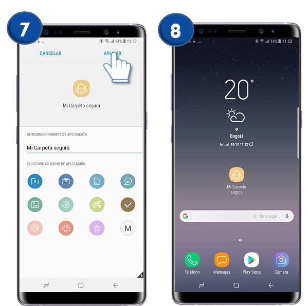 Galaxy Note 8 : ¿Qué es y cómo personalizar el ícono de carpeta segura?