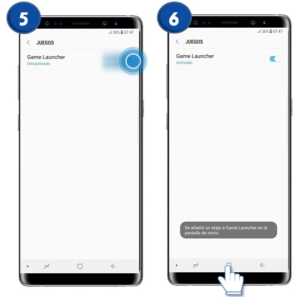 Galaxy Note8: ¿Qué es y cómo activar Game Launcher?