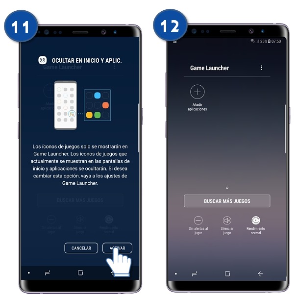Galaxy Note8: ¿Qué es y cómo activar Game Launcher?