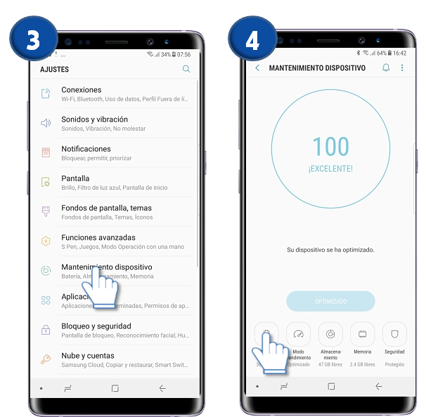 Galaxy Note8: ¿Qué es y cómo activar el ahorro de energía máximo?