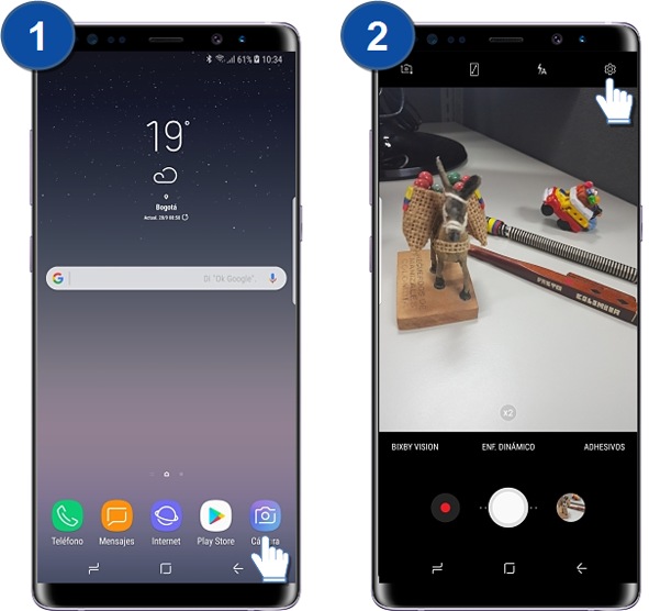 Galaxy Note8: ¿Qué es y como utilizar la función de pulsar para sacar fotos?