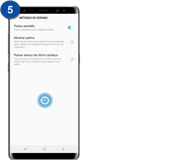 Galaxy Note8: ¿Qué es y como utilizar la función de pulsar para sacar fotos?