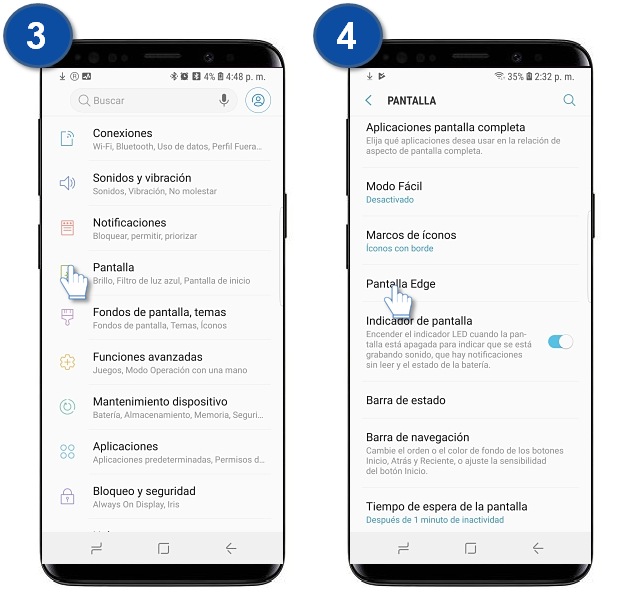 Galaxy S9 | S9 Plus- ¿Cómo y para qué activar la iluminación Edge?