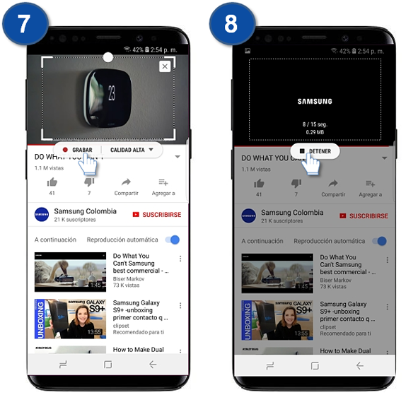 Galaxy S9 | S9 Plus - ¿Cómo crear GIFS?