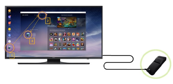 Galaxy S9 | S9 Plus - Samsung Dex: Juegos en pantalla completa.