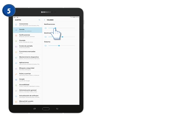 Galaxy Tab S3 - ¿Cómo ajustar el volumen?