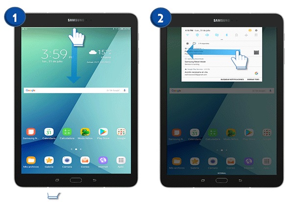 Galaxy Tab S3 - ¿Cómo utilzar la barra de notificaciones?