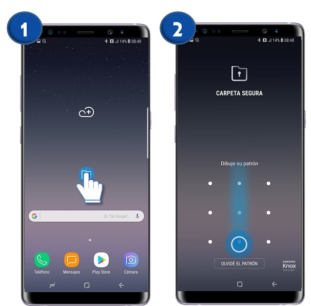 Galaxy Note 8 : ¿Qué es y cómo eliminar los datos de una copia de seguridad de la carpeta segura?