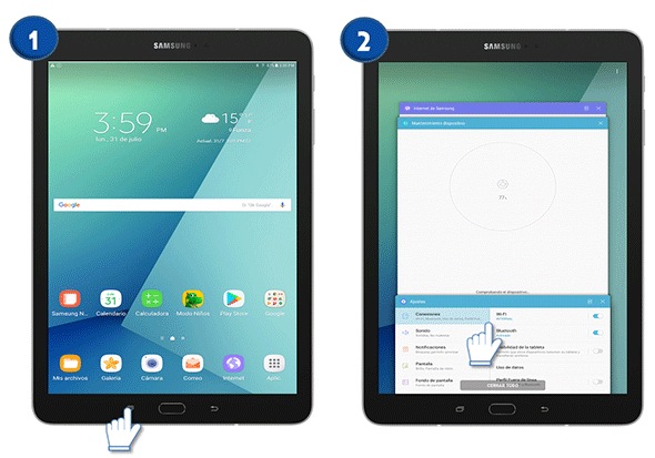 Galaxy Tab S3 - ¿Cómo utilzar la función de aplicaciones recientes?