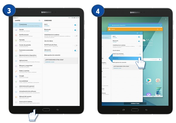 Galaxy Tab S3 - ¿Cómo utilzar la función de aplicaciones recientes?