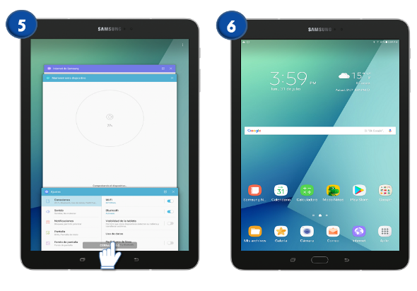 Galaxy Tab S3 - ¿Cómo utilzar la función de aplicaciones recientes?