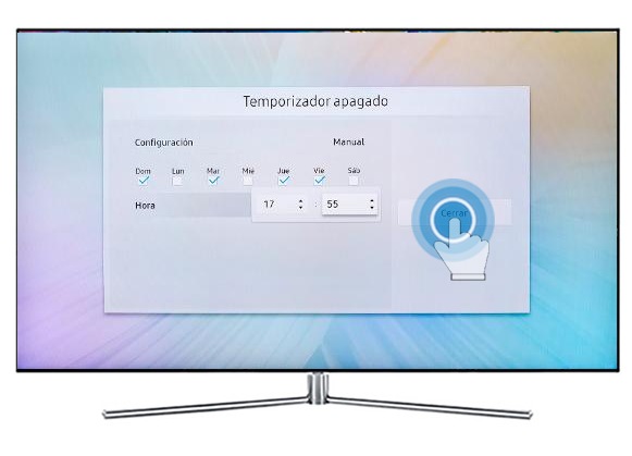 Samsung Smart TV MU6100 - ¿Qué es y cómo ajustar el temporizador de apagado?