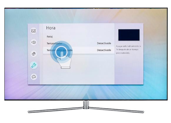 Samsung Smart TV MU6100 - ¿Qué es y cómo ajustar el temporizador de apagado?