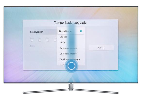 Samsung Smart TV MU6100 - ¿Qué es y cómo ajustar el temporizador de apagado?