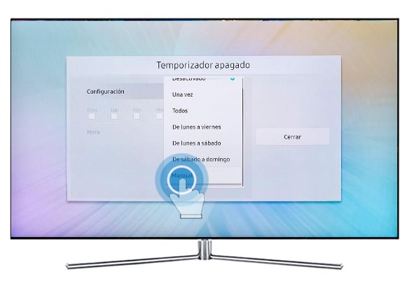 Samsung Smart TV MU6100 - ¿Qué es y cómo ajustar el temporizador de apagado?
