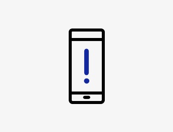 Illustration of Galaxy Note7 with warning message symbolizing incident occurrence