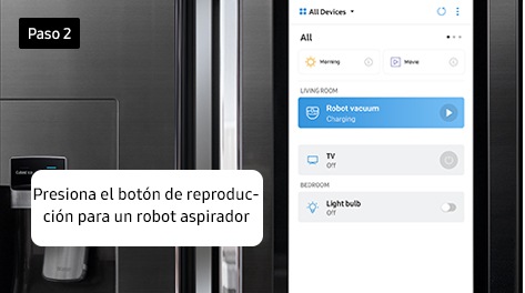 Paso 2: Presiona el botón de Reproducir para iniciar el robot aspirador