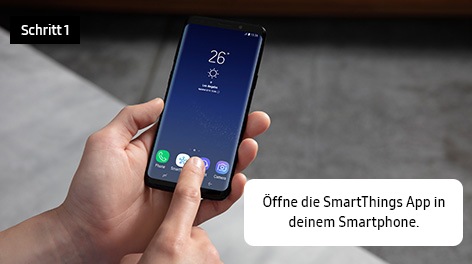 Schritt 1. Öffne die SmartThings App in deinem Smartphone.