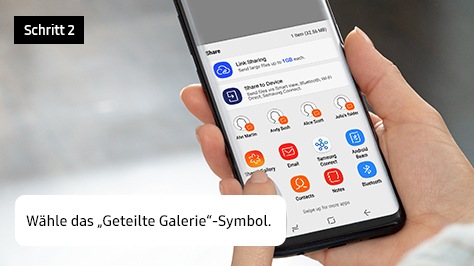 2. Wähle das „Geteilte Galerie“-Symbol.