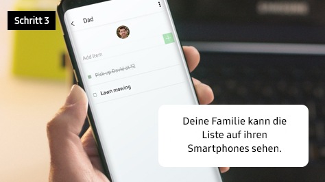 Schritt 3. Deine Familie kann die Liste auf ihren Smartphones sehen.