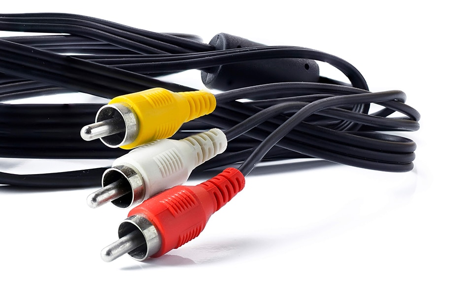 Das klassische Bildkabel mit Cinch-Stecker.