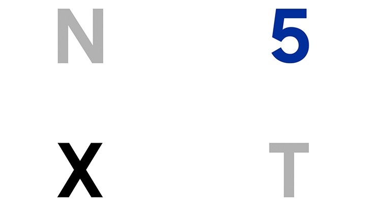 Grafischer Schriftzug „NEXT“, aber mit einer „5“ statt des „E“