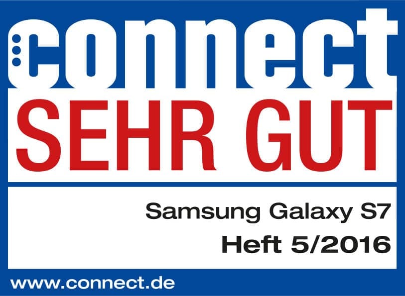 Testsieger Galaxy S7 bei 'connect'.