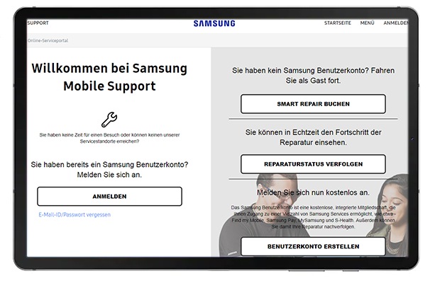 Smart Repair Startansicht
