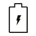 Batterie Symbol mit Blitz