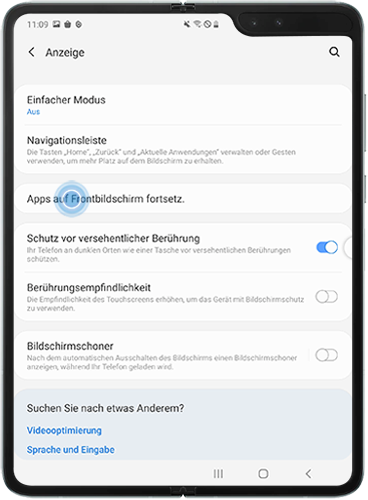 Tippe auf Apps im Frontbildschirm fortsetz., um die App-Kontinuität einzurichten.