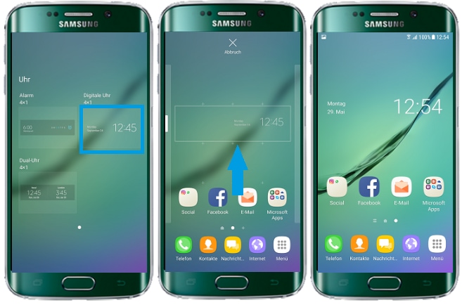 Galaxy S6 Widets einstellen