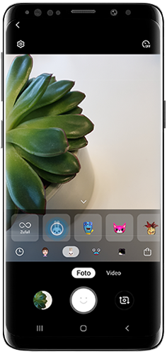 Wählen Sie zur Verwendung eines Live Stickers im Galaxy S9 die Option AR-Emoji.