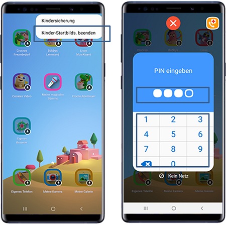 Samsung Galaxy - Kindermodus beenden