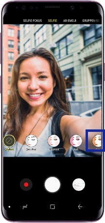 Selfie mit Galaxy S9/S9+ aufnehmen, Make-up