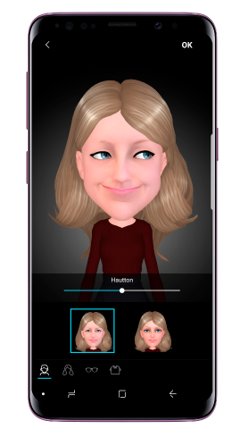 My Emoji des Galaxy S9 plus, Stil auswaehlen