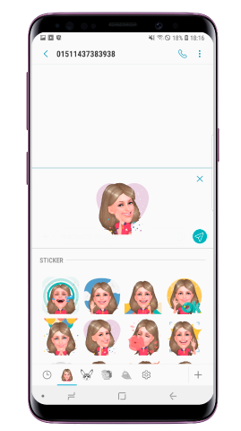 My Emoji des Galaxy S9 plus, versenden