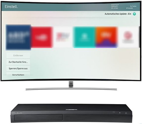 Wie kann ich Apps von meinem UHD Blu-ray Player UBD-M9500 entfernen?