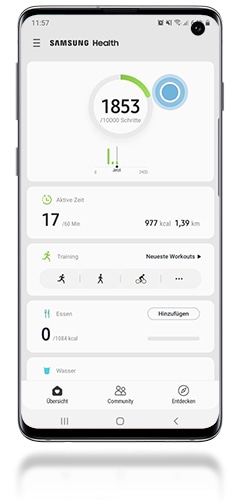 Wie kann ich Samsung Health als Schrittzähler nutzen?