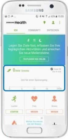 Wie kann ich Samsung Health als Schrittzähler nutzen?