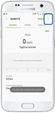 Wie kann ich Samsung Health als Schrittzähler nutzen?