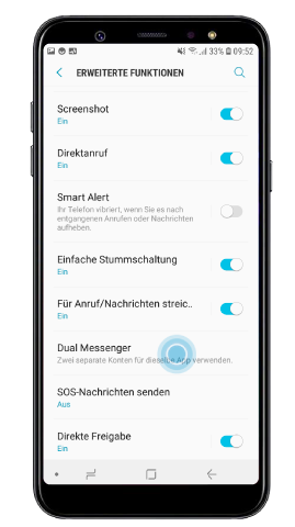Tippen Sie auf Dual Messenger