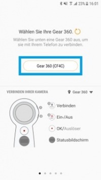 Wie verbinde ich meine Samsung Gear 360 (2017) mit meinem Smartphone
