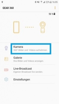 Wie verbinde ich meine Samsung Gear 360 (2017) mit meinem Smartphone