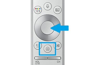 Samsung Smart TV - Zu den Einstellungen wechseln mit Hilfe der Smart Remote
