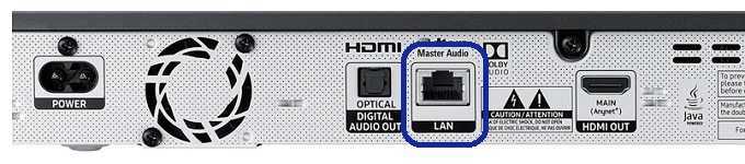 Samsung M7500 Blu-Ray Anschlüsse LAN
