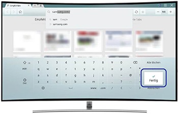 Wie surfe ich mit meinem QLED Smart TV im Internet