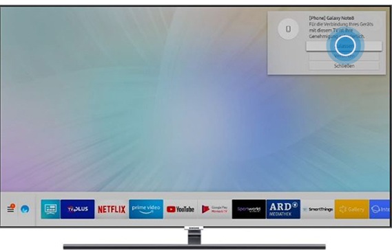 Smasung Smart View - Erteilen der Zugriffsberechtigung