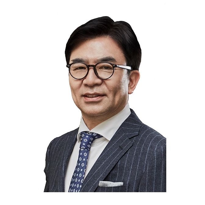 Dette billede er et profilbillede af Hyun Suk Kim, CEO, Samsung Electronics.