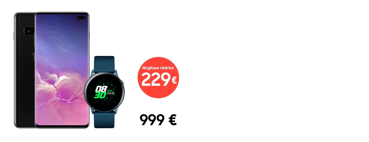 Osta Galaxy S10+ 512 GB ja saa Galaxy Watch Active kingituseks kaasa